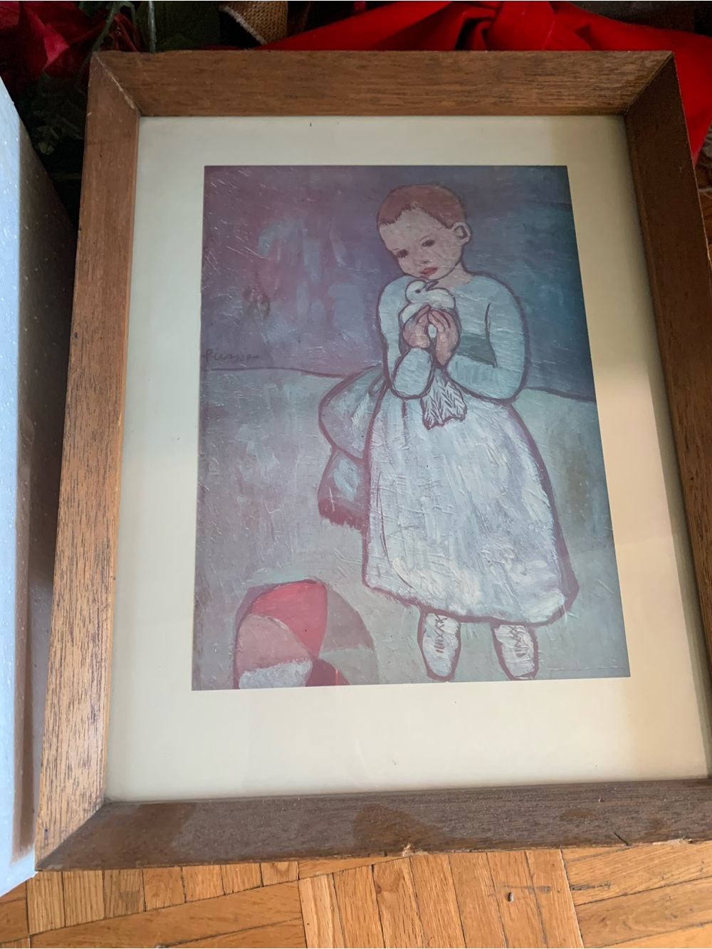 Pablo Picasso Child with a Dove Art Paint Framed Vintage